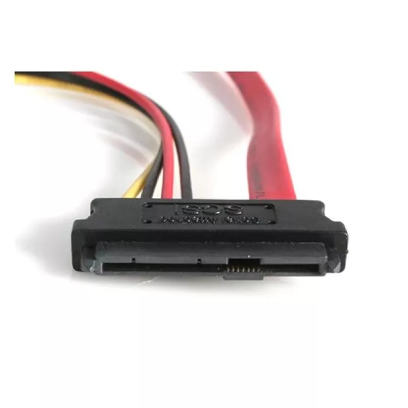 StarTech.com 18in SAS 29 Pin to SATA Cable with LP4 Power, SATA 15-pin, LP4 M, SAS 29 Pin Plug, 0.457 m, Straight, Straight, Red