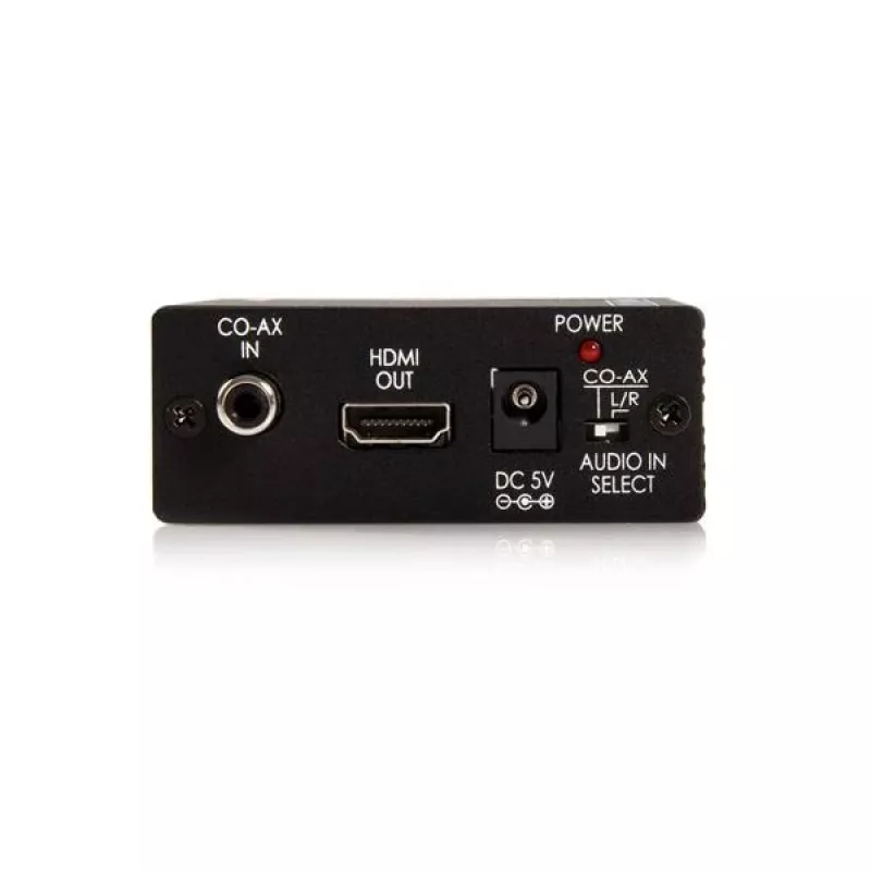 StarTech.com Component to HDMI Video Converter with Audio, Black, RoHS, CE, FCC, 1080p, HDMI, 5 V, 80 mm