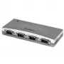 StarTech.com 4 Port USB to RS232 Serial DB9 Adapter Hub, USB, Serial, Silver, Plastic, CE, FCC, RoHS, 1 W
