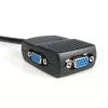 StarTech.com 2 Port VGA Video Splitter - USB Powered, VGA, 2x VGA, 2048 x 1536 pixels, Black, Plastic, 61 m
