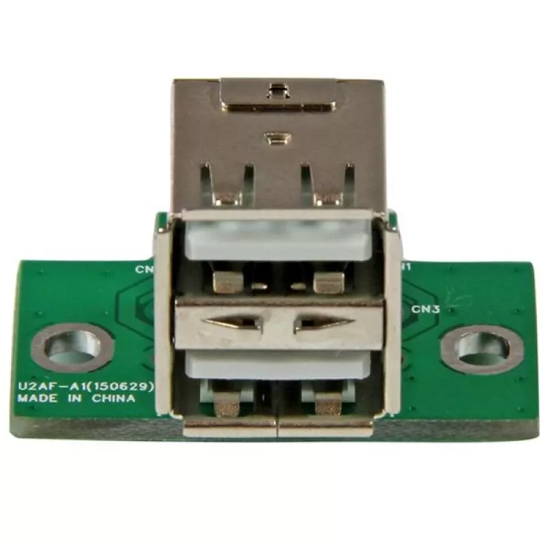 StarTech.com 2 Port USB Motherboard Header Adapter, IDC, USB 2.0, Black, Green, Stainless steel, 20 mm, 125 mm, 230 mm