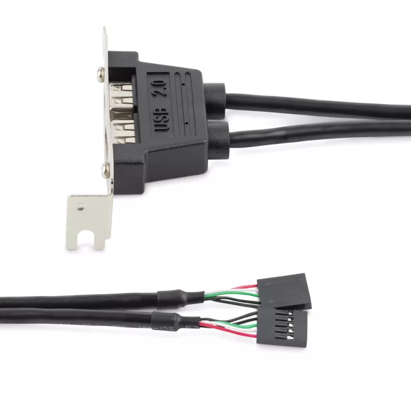 StarTech.com 2 Port USB A Female Low Profile Slot Plate Adapter