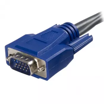 StarTech.com 6 ft Ultra-Thin USB VGA 2-in-1 KVM Cable, 1.8 m, Black, VGA, USB A + VGA, Male/Male, 189 g