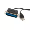 StarTech.com 10 ft USB to Parallel Printer Adapter - M/M, Black, Centronics, USB Type-A, 30.5 m, Male/Male, CE, RoHS