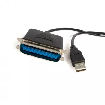 StarTech.com 10 ft USB to Parallel Printer Adapter - M/M, Black, Centronics, USB Type-A, 30.5 m, Male/Male, CE, RoHS