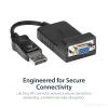 StarTech.com DisplayPort to VGA Adapter - Active DP to VGA Converter - 1080p Video - Durable - DP/DP++ Source to VGA Monitor Cable Adapter Dongle - DP 1.2 to VGA - Latching DP Connector