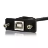 StarTech.com 1 ft Panel Mount USB Cable B to B - F/M, 0.3 m, USB B, USB B, USB 2.0, 0.48 Gbit/s, Black