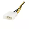 StarTech.com 6in 4 Pin to 8 Pin EPS Power Adapter with LP4 - F/M