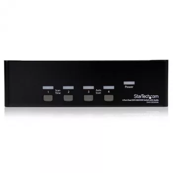 StarTech.com 4 Port Dual DVI USB KVM Switch with Audio & USB 2.0 Hub