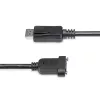 StarTech.com 3ft (1m) Panel Mount DisplayPort Cable - 4K x 2K - DisplayPort 1.2 Extension Cable Male to Female - DP Video Extender Cord with Panel Mount DP Connector - DP Monitor Cable