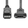 StarTech.com 3ft (1m) Panel Mount DisplayPort Cable - 4K x 2K - DisplayPort 1.2 Extension Cable Male to Female - DP Video Extender Cord with Panel Mount DP Connector - DP Monitor Cable