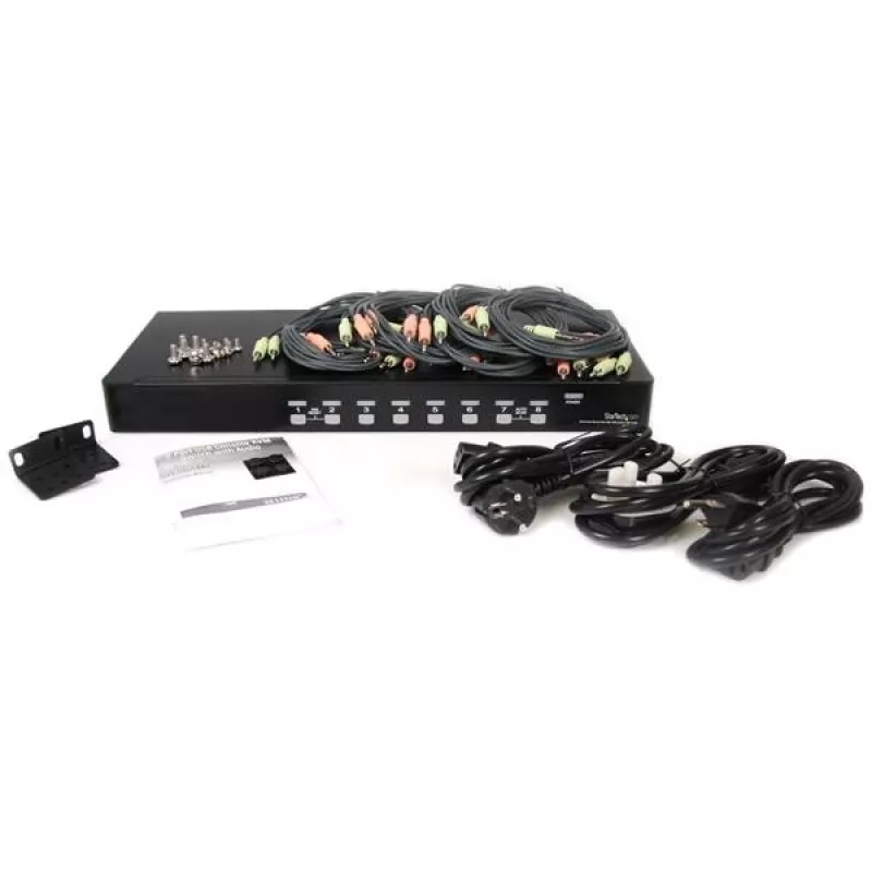StarTech.com 8 Port Rackmount USB VGA KVM Switch w/ Audio (Audio Cables Included)