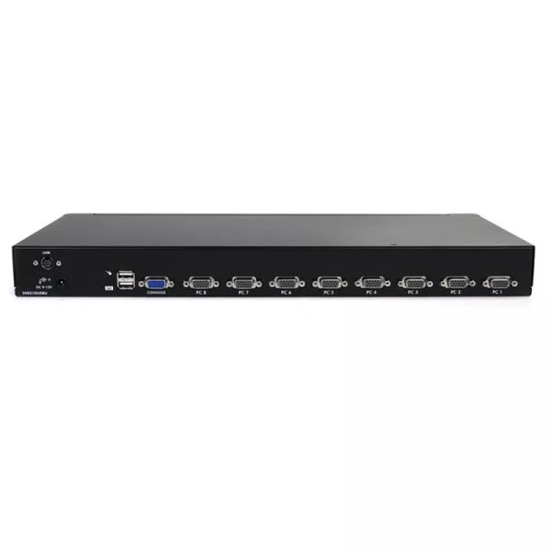 StarTech.com 8 Port 1U Rackmount USB KVM Switch with OSD, 1920 x 1440 pixels, Rack mounting, 1U, Black