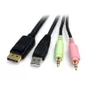 StarTech.com 6ft 4-in-1 USB DisplayPort KVM Switch Cable w/ Audio & Microphone