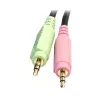 StarTech.com 6ft 4-in-1 USB DisplayPort KVM Switch Cable w/ Audio & Microphone