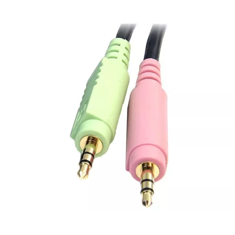 StarTech.com 6ft 4-in-1 USB DisplayPort KVM Switch Cable w/ Audio & Microphone