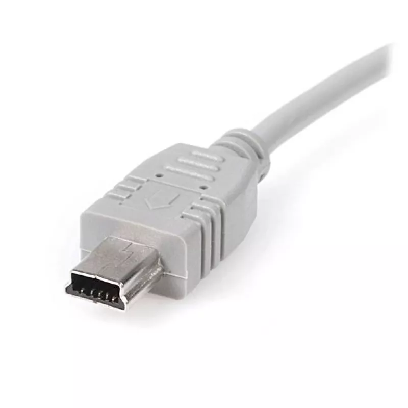StarTech.com 6in Mini USB 2.0 Cable - A to Mini B, 0.152 m, USB A, Mini-USB B, USB 2.0, Male/Male, Grey