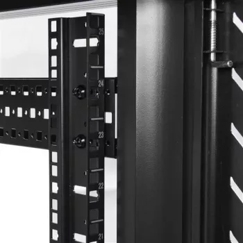 StarTech.com 4-Post 25U Server Rack Cabinet, Lockable 19 inch Data Rack Cabinet for Computer / AV / IT Equipment, Office / Home Network Rack with Casters & Adjustable Mounting Rails