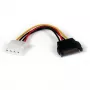 StarTech.com 6in SATA to LP4 Power Cable Adapter - F/M, Molex (4-pin), SATA 15-pin, 0.1524 m, Male, Male, Straight