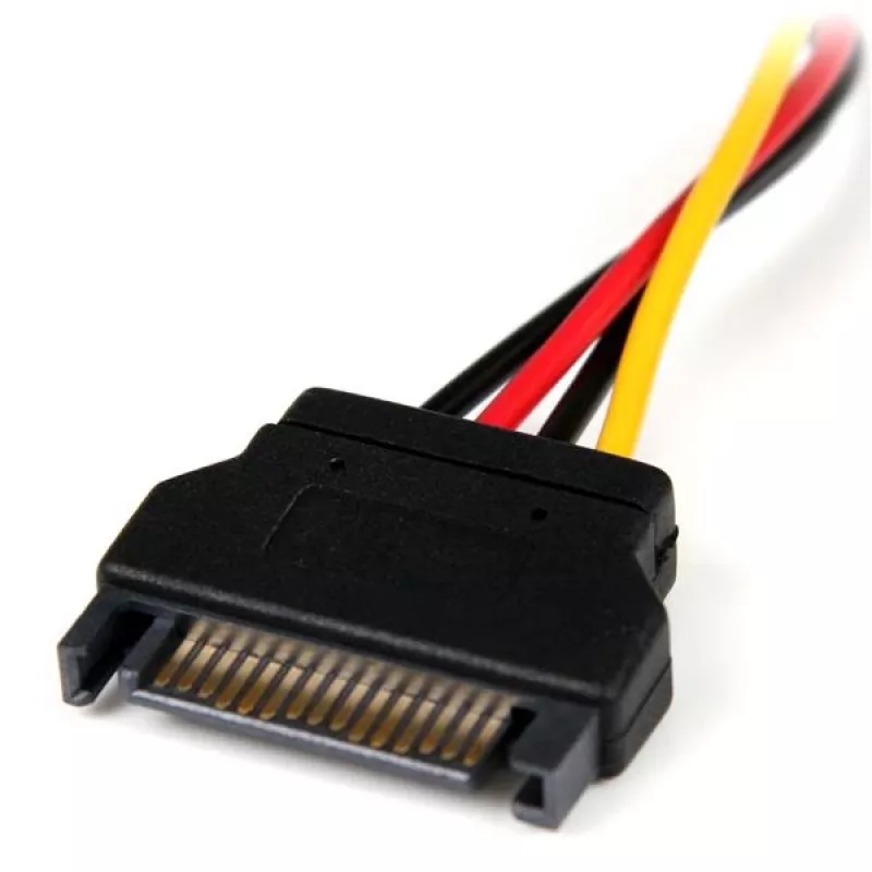 StarTech.com 6in SATA to LP4 Power Cable Adapter - F/M, Molex (4-pin), SATA 15-pin, 0.1524 m, Male, Male, Straight