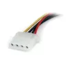 StarTech.com 6in SATA to LP4 Power Cable Adapter - F/M, Molex (4-pin), SATA 15-pin, 0.1524 m, Male, Male, Straight