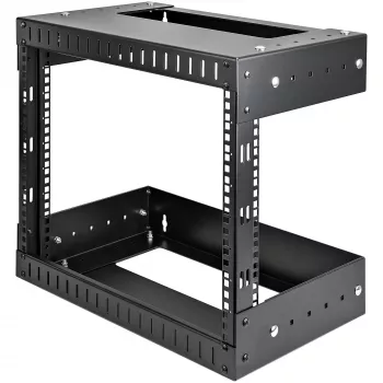 StarTech.com 8U 19 inch Wall Mount Network Rack - Adjustable Depth 12-20 inch 2 Post Open Frame Server Room Rack for AV/Data/ IT Communication/Computer Equipment/Switch w/Cage Nuts & Screws