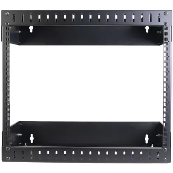 StarTech.com 8U 19 inch Wall Mount Network Rack - Adjustable Depth 12-20 inch 2 Post Open Frame Server Room Rack for AV/Data/ IT Communication/Computer Equipment/Switch w/Cage Nuts & Screws