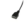 StarTech.com 1 ft Mini USB 2.0 Cable - USB A to Mini B F/M, 0.3 m, USB A, Mini-USB B, Male/Female, 0.48 Gbit/s, Black