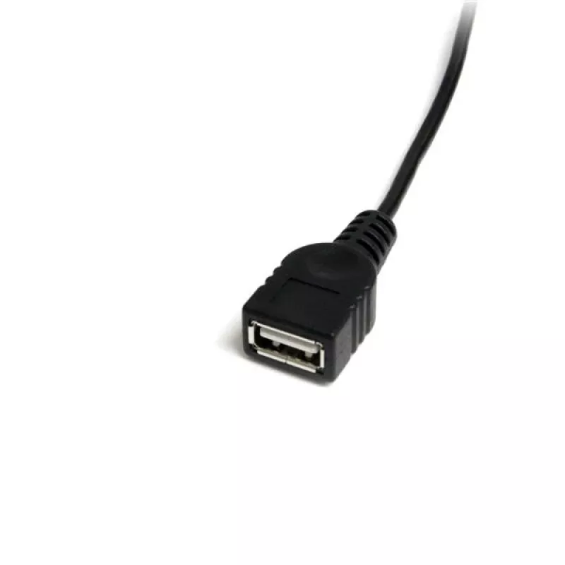 StarTech.com 1 ft Mini USB 2.0 Cable - USB A to Mini B F/M, 0.3 m, USB A, Mini-USB B, Male/Female, 0.48 Gbit/s, Black
