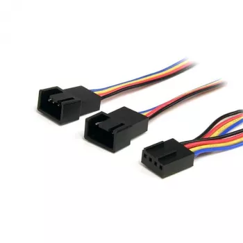 StarTech.com 12in 4 Pin Fan Power Splitter Cable - F/M, Molex (4-pin), Molex (4-pin), 0.31 m, Male, Female, Multicolour