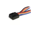 StarTech.com 12in 4 Pin Fan Power Splitter Cable - F/M, Molex (4-pin), Molex (4-pin), 0.31 m, Male, Female, Multicolour