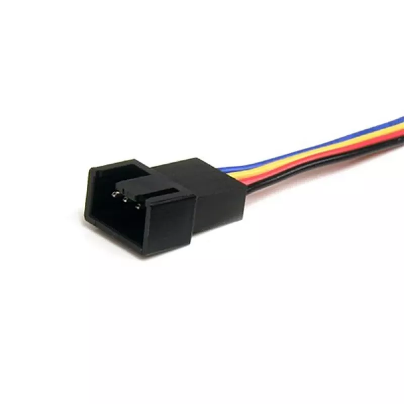 StarTech.com 12in 4 Pin Fan Power Splitter Cable - F/M, Molex (4-pin), Molex (4-pin), 0.31 m, Male, Female, Multicolour