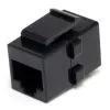 StarTech.com Cat 6 RJ45 Keystone Jack Network Coupler - F/F, Black, RJ-45, RJ-45, 90 mm, 125 mm, 2 mm