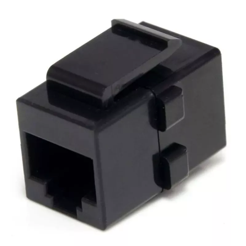 StarTech.com Cat 6 RJ45 Keystone Jack Network Coupler - F/F, Black, RJ-45, RJ-45, 90 mm, 125 mm, 2 mm