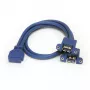 StarTech.com 2 Port Panel Mount USB 3.0 Cable - USB A to Motherboard Header Cable F/F