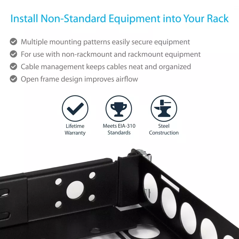 StarTech.com 1U Universal Server Rack Rails, Adjustable Depth Server Mounting Rails, 19inch Rack Mount Rails