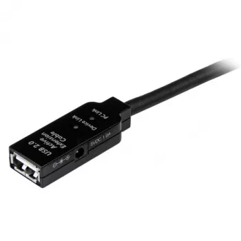 StarTech.com 15m USB 2.0 Active Extension Cable - M/F, 15 m, USB A, USB A, USB 2.0, Male/Female, Black