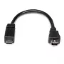 StarTech.com 6in Micro USB to Mini USB Adapter Cable M/F, 0.15 m, Mini-USB B, Micro-USB A, Male/Female, Black
