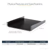 StarTech.com 2U Server Rack Shelf - Universal Rack Mount Cantilever Shelf for 19 inch Network Equipment Rack & Cabinet - Heavy Duty Steel – Weight Capacity 50lb/23kg - 22 inch Deep Tray, Black