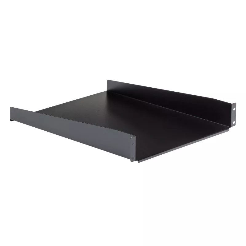 StarTech.com 2U Server Rack Shelf - Universal Rack Mount Cantilever Shelf for 19 inch Network Equipment Rack & Cabinet - Heavy Duty Steel – Weight Capacity 50lb/23kg - 22 inch Deep Tray, Black