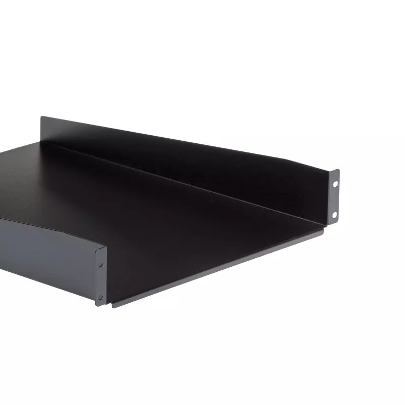 StarTech.com 2U Server Rack Shelf - Universal Rack Mount Cantilever Shelf for 19 inch Network Equipment Rack & Cabinet - Heavy Duty Steel – Weight Capacity 50lb/23kg - 22 inch Deep Tray, Black