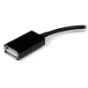 StarTech.com USB OTG Adapter Cable for Samsung Galaxy Tab, 0.1524 m, Samsung 30p, USB A, Black, Male, Female