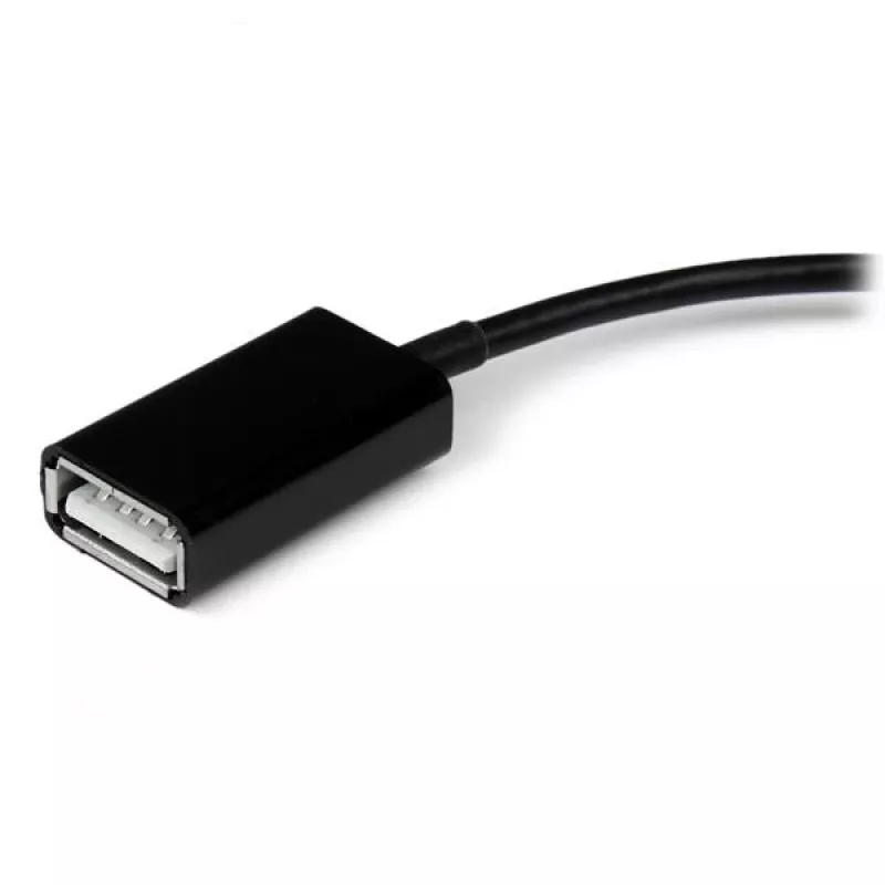 StarTech.com USB OTG Adapter Cable for Samsung Galaxy Tab, 0.1524 m, Samsung 30p, USB A, Black, Male, Female