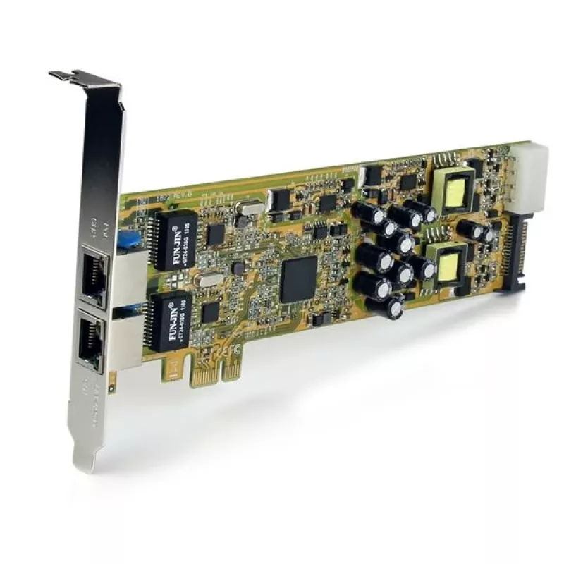 StarTech.com Dual Port PCI Express Gigabit Ethernet PCIe Network Card Adapter - PoE/PSE
