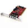 StarTech.com 4-Port PCI USB 3.0 Adapter Card with SATA/SP4 Power