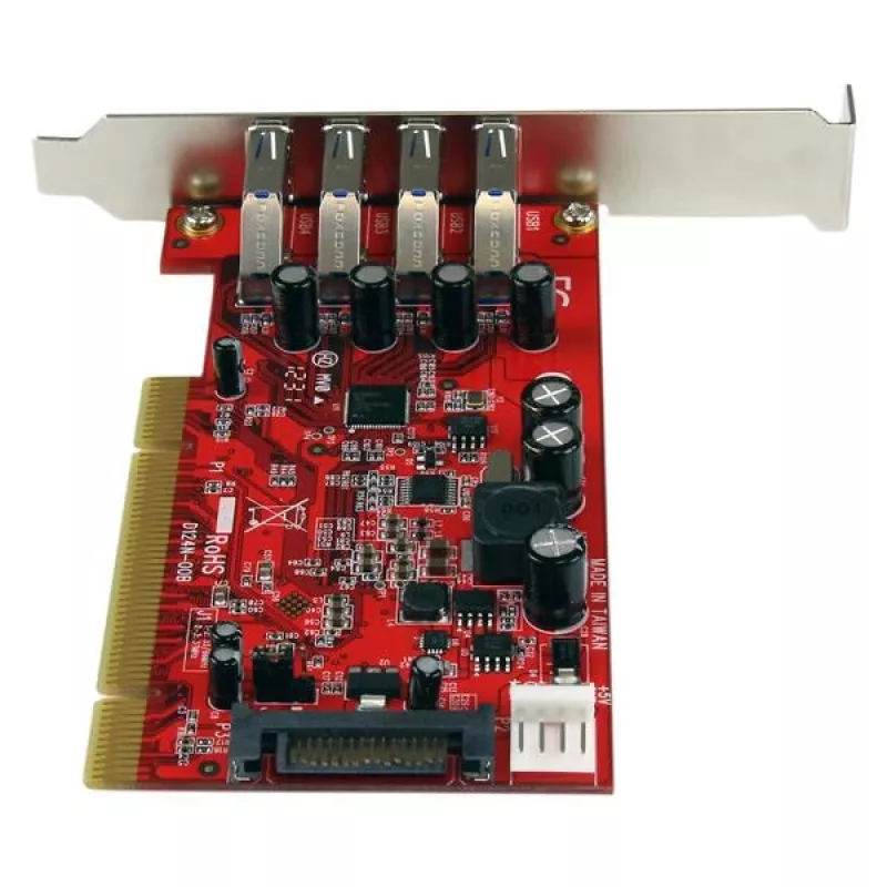 StarTech.com 4-Port PCI USB 3.0 Adapter Card with SATA/SP4 Power