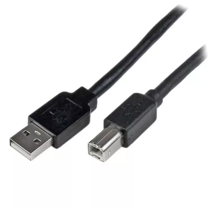 StarTech.com 65ft (20m) Active USB 2.0 A to B Cable, Long USB Cable, USB Printer Cable, 1x USB A (M), 1x USB B (M), Black