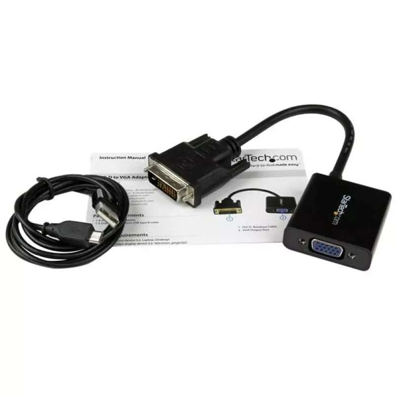 StarTech.com DVI-D to VGA Active Adapter Converter Cable - 1080p