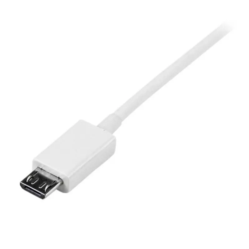StarTech.com 0.5m White Micro USB Cable - A to Micro B, 0.5 m, USB A, Micro-USB B, USB 2.0, Male/Male, White