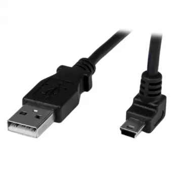 StarTech.com 1m Mini USB Cable - A to Up Angle Mini B, 1 m, USB A, Mini-USB B, USB 2.0, Male/Male, Black